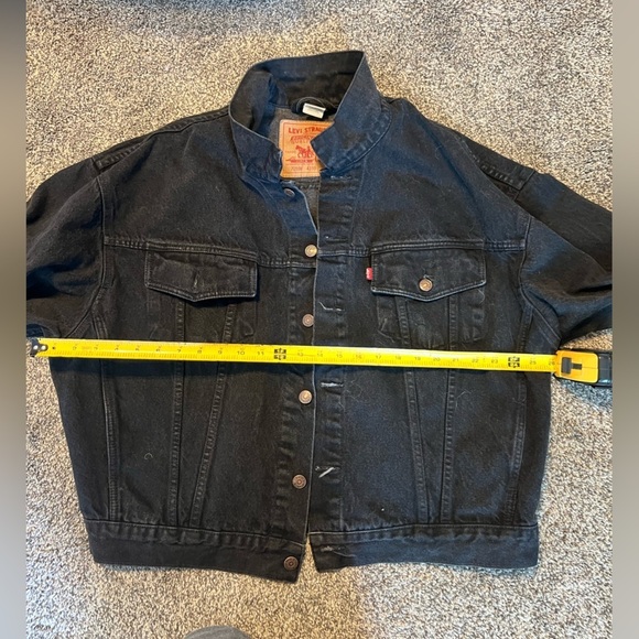 LEVI’S Black Vintage Original USA 90’s Coat Jean Denim Jacket 70598-4159 Large - Picture 9 of 15